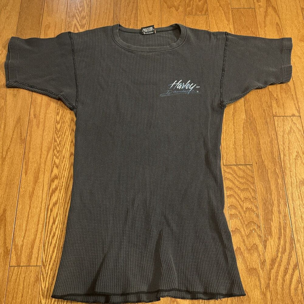 Harley Davidson Mens Gray Strech Short Sleeve Long T-shirt Buford GA